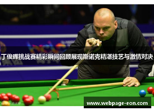丁俊晖挑战赛精彩瞬间回顾展现斯诺克精湛技艺与激情对决