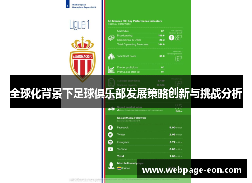 全球化背景下足球俱乐部发展策略创新与挑战分析