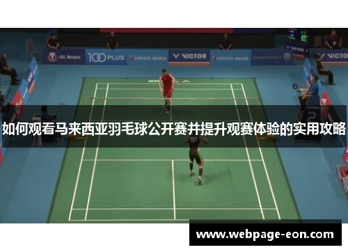 如何观看马来西亚羽毛球公开赛并提升观赛体验的实用攻略